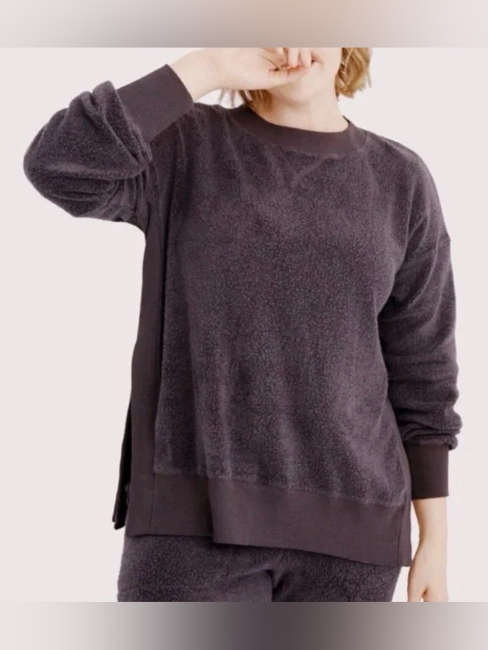 Aerie Chilled Out Oversized Sherpa Crewneck